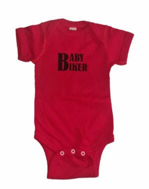 Rød new born - Baby Biker body